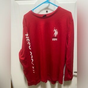 U.S. Polo Assn. Red Long Sleeve Tee